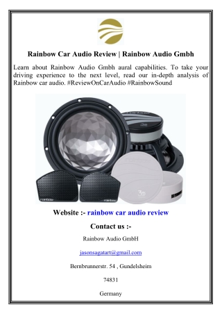 Rainbow Car Audio Review   Rainbow Audio Gmbh
