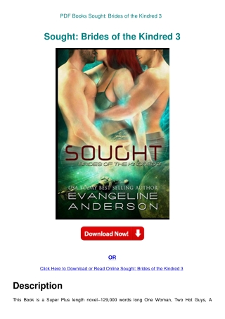 PDF Books Sought Brides of the Kindred 3