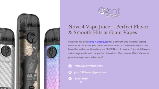 Novo 4 Vape Juice – Perfect Flavor & Smooth Hits at Giant Vapes (1)