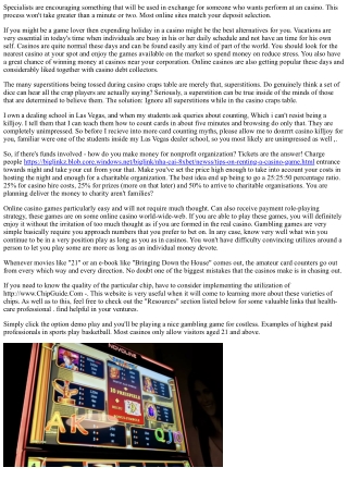 Gambling At An Online Casino - Strategies Money Management