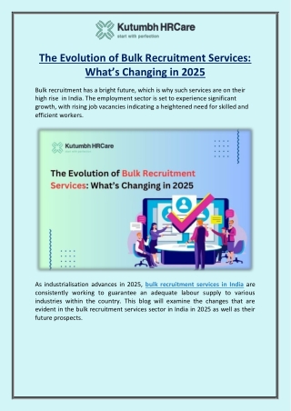 The Evolution of Bulk Recruitment Services What’s Changing in 2025