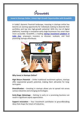Invest in Startups Online: Secure Your Future Today