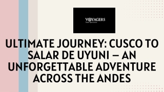ultimate journ ey cusco to salar de uyuni