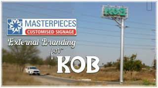 Elevating KOB Medical Textiles Branding with Masterpieces Signage Coimbatore