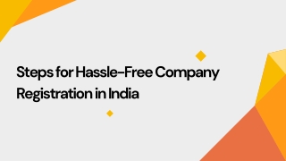 steps for hassle free company registration
