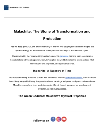 Malachite_ The Stone of Transformation and Protection.docx