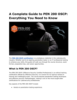 a complete guide to pen 200 oscp everything