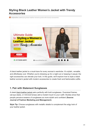 zafyleather.com-Styling Black Leather Womens Jacket with Trendy Accessories (2)