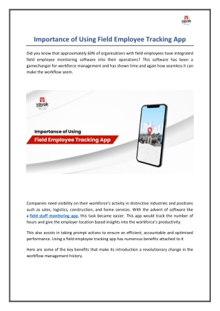 How a Field Employee Tracking App Can Make Work Easier?