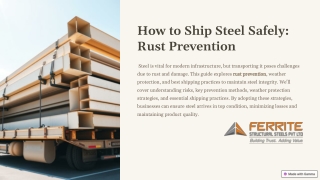Rust-Free Steel Shipping: A Complete Guide to Protection & Packaging