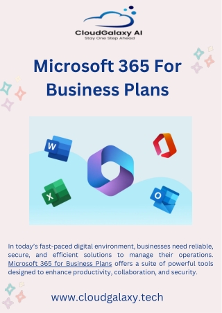 Microsoft 365 for Business Plans: Boost Productivity & Collaboration