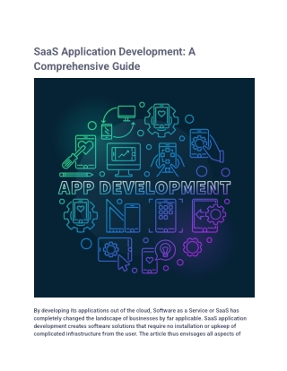 SaaS Application Development: A Comprehensive Guide