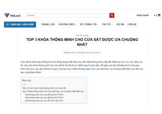 TOP 3 KHÓA THÔNG MINH CHO CỬA SẮT ĐƯỢC ƯA CHUỘNG NHẤT