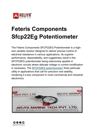 feteris components sfcp22eg potentiometer