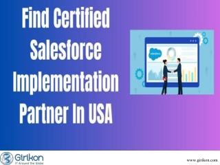 Find Certified Salesforce Implementation Partner In USA