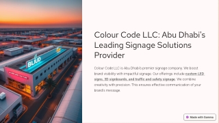 Best Signage Company in Abu Dhabi | Custom Sign Board Makers