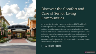 discover the comfort and care of senior living