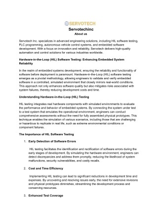 servotechinc about us