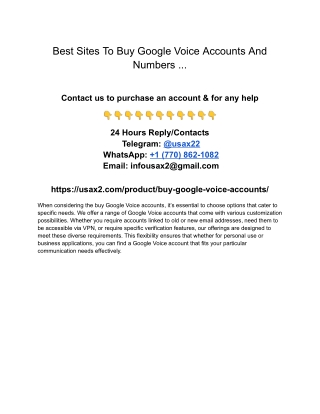 best sites to buy google voice accounts