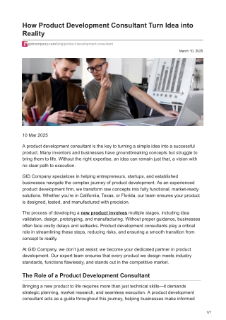 How Product Development Consultant Turn Idea into Reality