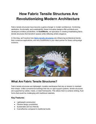 how fabric tensile structures are revolutionizing