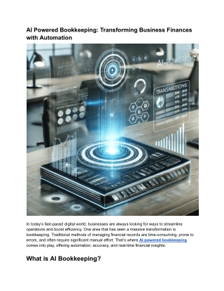 AI Powered Bookkeeping_ Transforming Business Finances with Automation