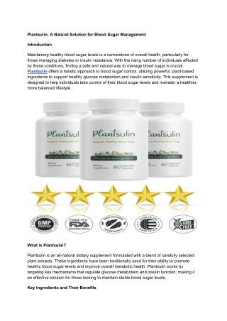 Plantsulin