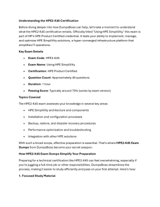 HPE2-K45 Exam Dumps: Affordable Prep Solutions