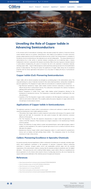 Copper Iodide: Pioneering the Future of Semiconductor Technology