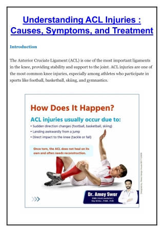 understanding acl injuries causes symptoms