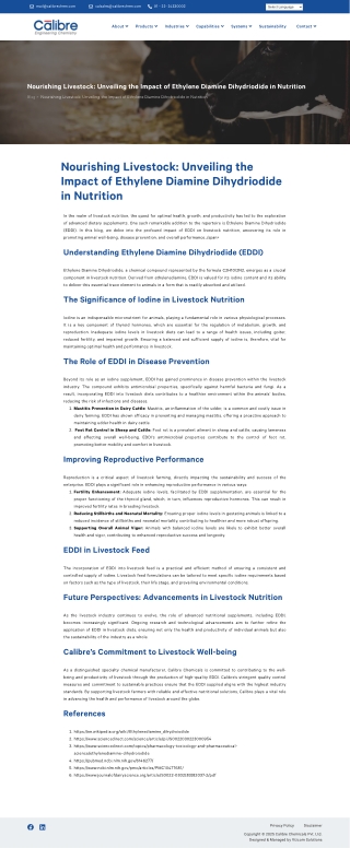 Ethylene Diamine Dihydriodide: A Key to Livestock Health