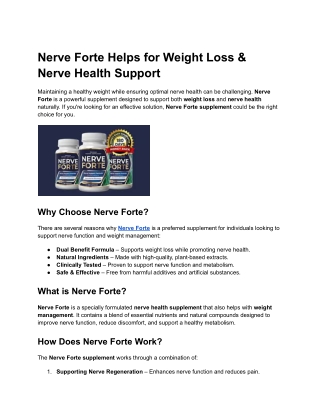 Nerve Forte