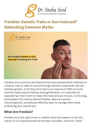 Freckles Genetic Traits or Sun-Induced Debunking Common Myths (3)
