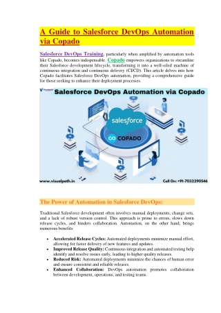 Salesforce DevOps Course - Salesforce DevOps Online Training