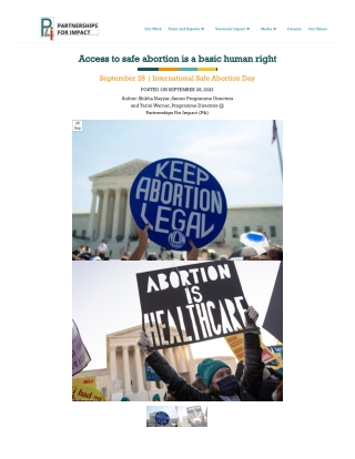 Access to Safe Abortion Is a Basic Human Right