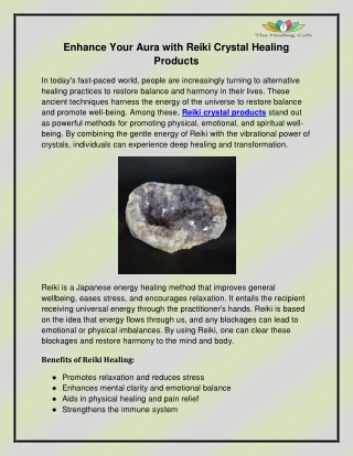 Reiki Crystal Products