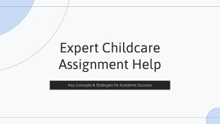 Expert Childcare Assignment Help