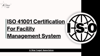 ISO 41001 Certification For Facility Management Systems