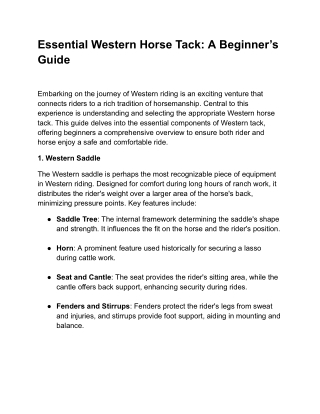 essential western horse tack a beginner s guide