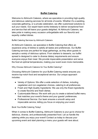 buffet catering
