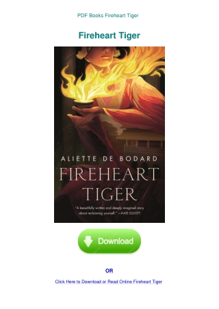 PDF Books Fireheart Tiger
