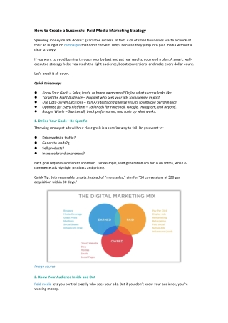 How to Create a Successful Paid Media Marketing Strategy