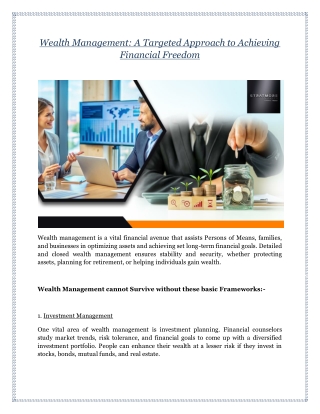 Wealth Management: A Targeted Approach to Achieving Financial Freedom