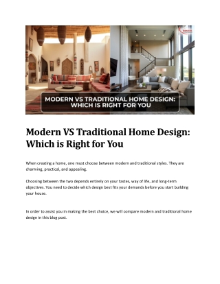 Modern VS Traditional Home Design: Which is Right for You