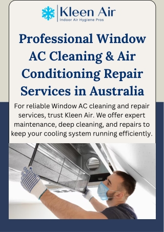 Expert Window AC Cleaning & Reliable Air Conditioning Repair Services