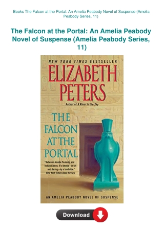 Books The Falcon at the Portal An Amelia Peabody Novel of Suspense (Amelia Peabody Series  11)