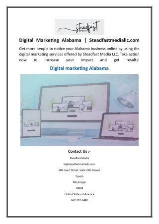 digital marketing alabama steadfastmediallc com