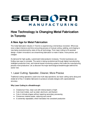 how technology is changing metal fabrication
