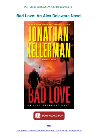 PDF Books Bad Love An Alex Delaware Novel