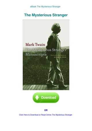 eBook The Mysterious Stranger